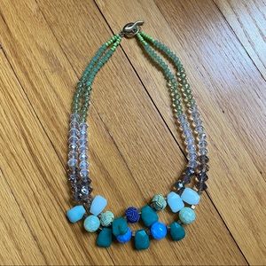 Anthropologie Blue and Green Necklace